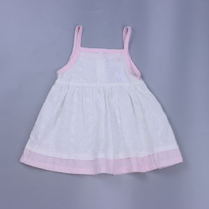 Snugabye Girls White | Pink Sun Dress size: 3-6 Months